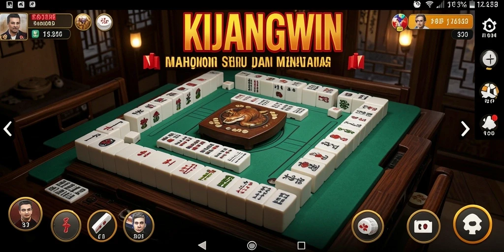 Tampilan menarik dari gameplay KIJANGWIN dengan elemen Mahjong yang khas.