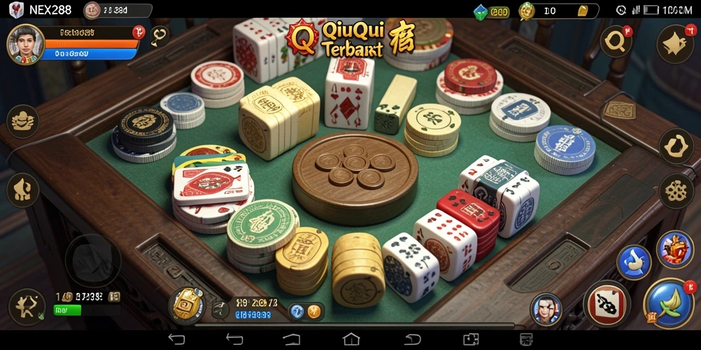 Tampilan gameplay QiuQiu yang seru dalam NEX288.