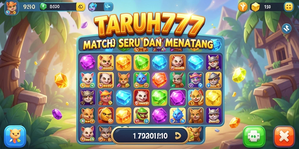 Tampilan gameplay TARUH777 yang penuh warna dan menantang.